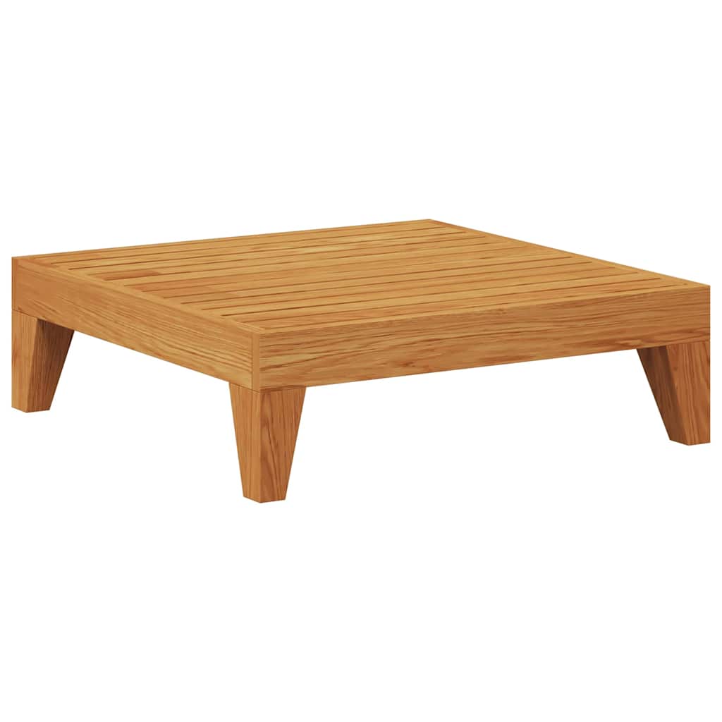 Poggiapiedi con Cuscino Bianco Crema in Massello d'Acacia - homemem39