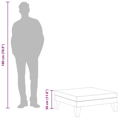 Poggiapiedi Modulare Cuscino Grigio Scuro in Massello d'Acacia - homemem39
