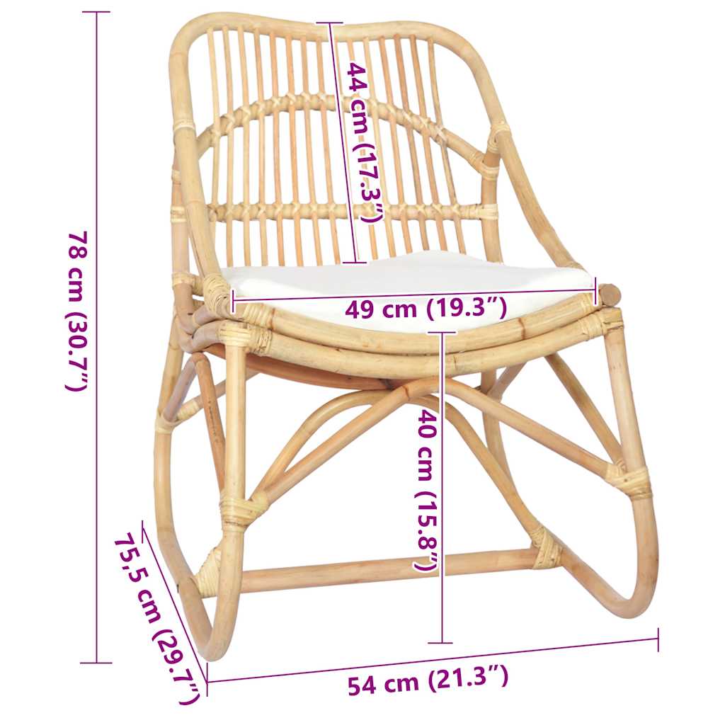 Sedia in Rattan e Lino | homemem39