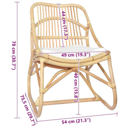 Sedia in Rattan e Lino - homemem39