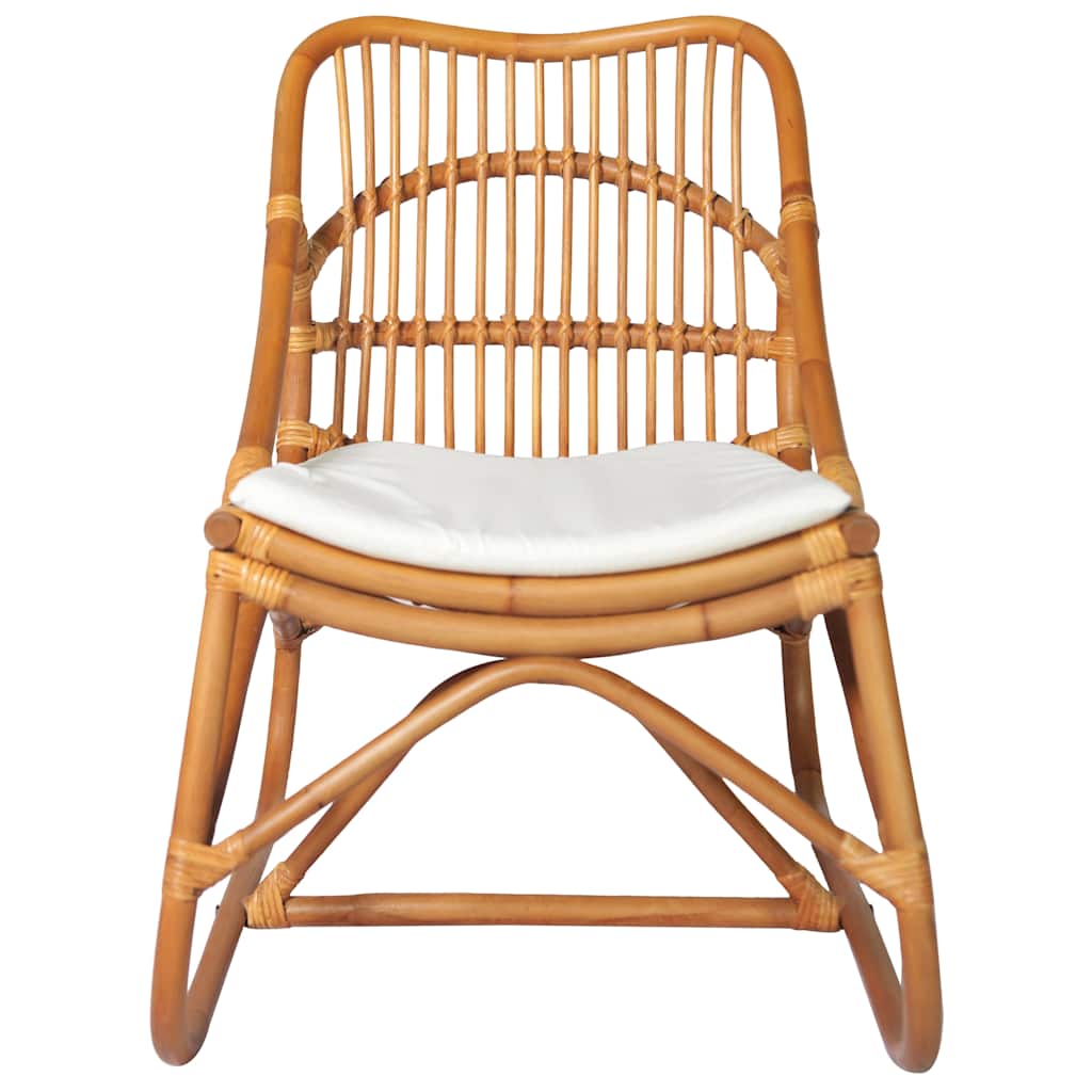 Sedia in Rattan Marrone Chiaro e Lino - homemem39