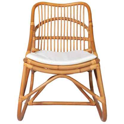 Sedia in Rattan Marrone Chiaro e Lino - homemem39