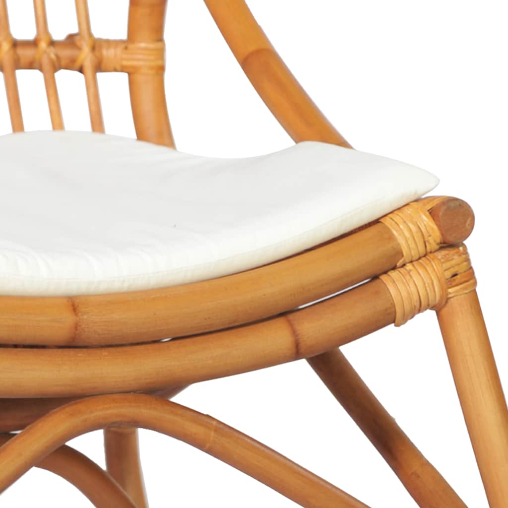 Sedia in Rattan Marrone Chiaro e Lino - homemem39