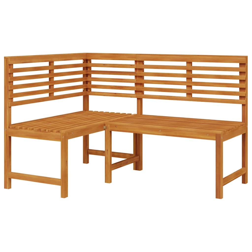 Panca da Giardino ad Angolo 140 cm Legno Massello Acacia - homemem39