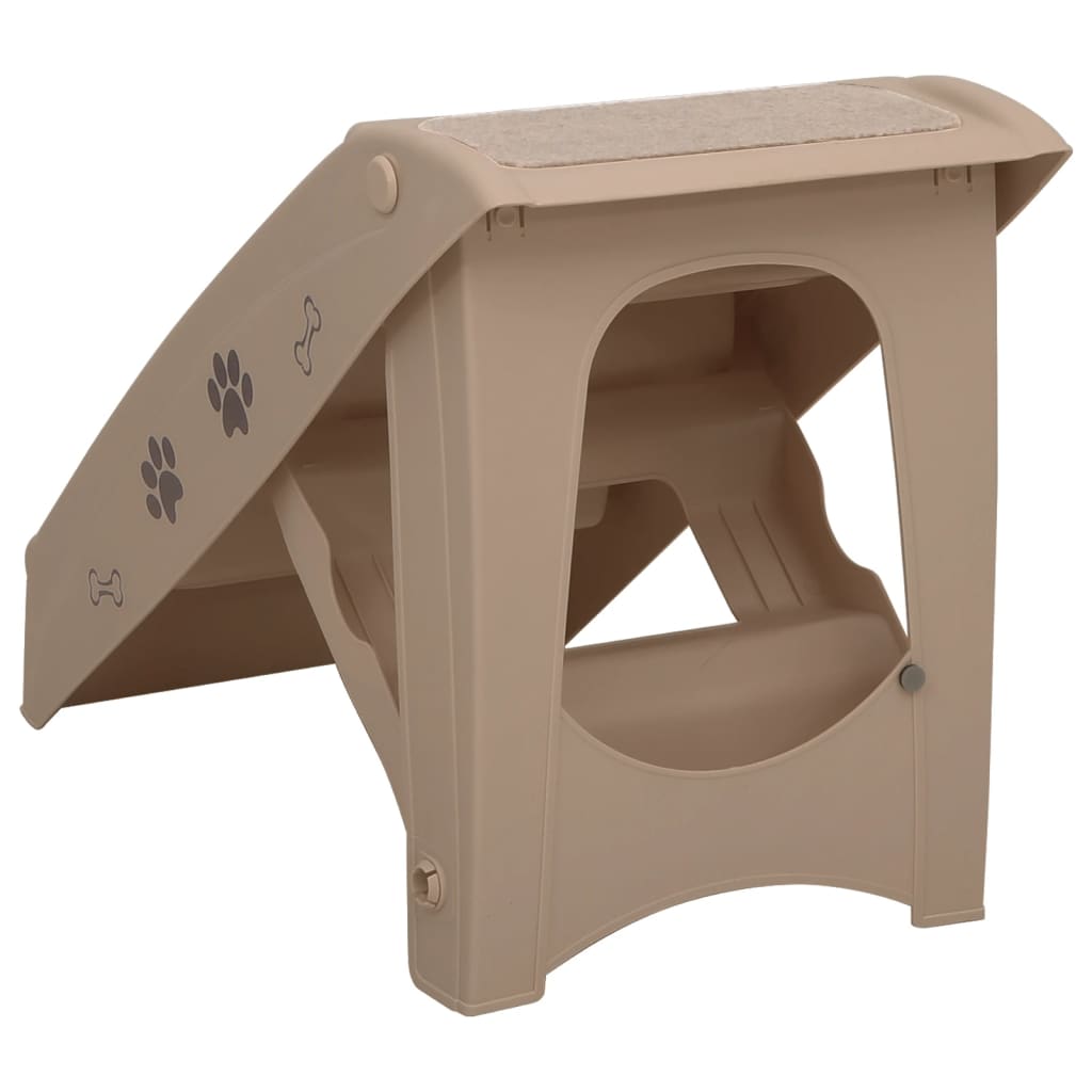 Scala Pieghevole per Cani Marrone 62x40x49,5 cm - homemem39