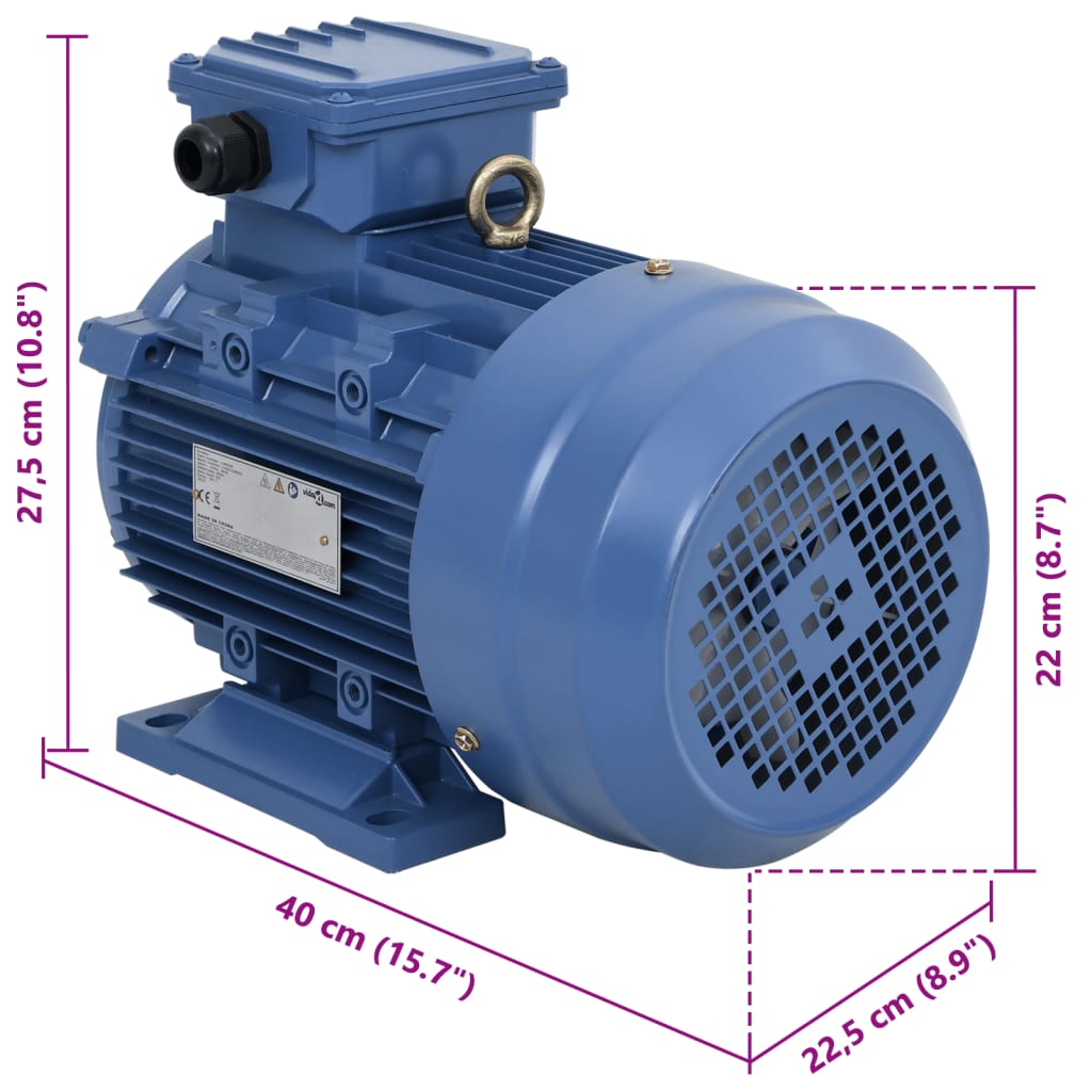 Dreiphasen-Elektromotor aus Aluminium 4 kW/5,5 PS, 2 Pole, 2840 U/min