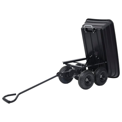 Carrello Manuale Ribaltabile da Giardino 300 kg 75 L Nero - homemem39
