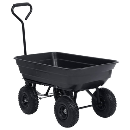 Carrello Manuale Ribaltabile da Giardino 300 kg 75 L Nero - homemem39