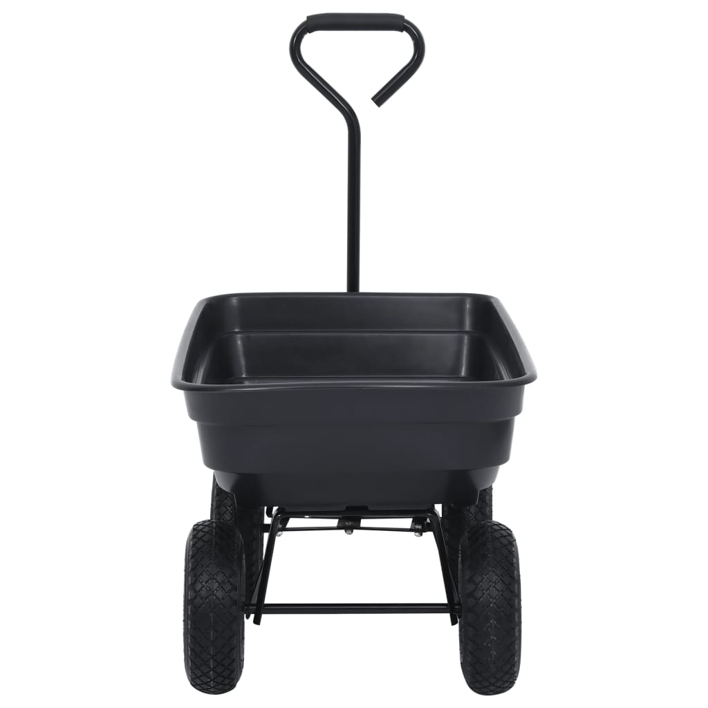Carrello Manuale Ribaltabile da Giardino 300 kg 75 L Nero - homemem39
