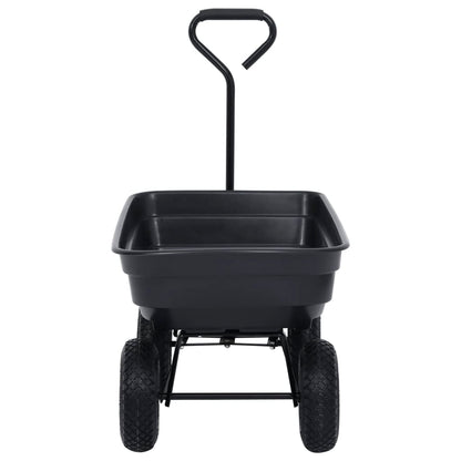 Carrello Manuale Ribaltabile da Giardino 300 kg 75 L Nero - homemem39