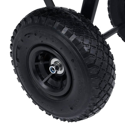 Carrello Manuale Ribaltabile da Giardino 300 kg 75 L Nero - homemem39