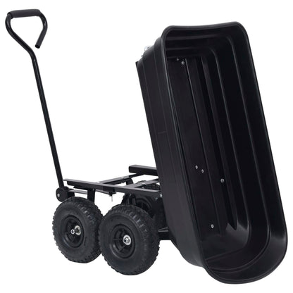 Carrello Manuale Ribaltabile da Giardino 300 kg 75 L Nero - homemem39