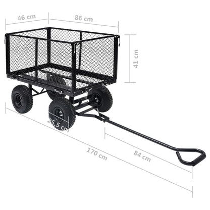 Carrello a Mano da Giardino Nero 350 kg - homemem39