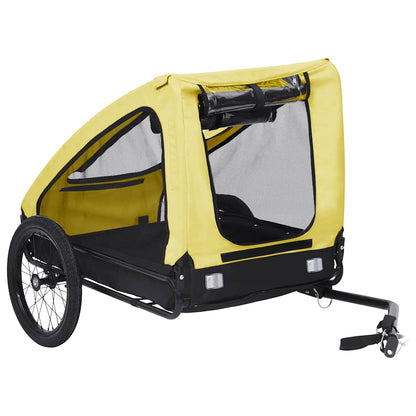 Rimorchio da Bici per Animali Domestici Giallo e Nero | homemem39