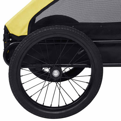 Rimorchio da Bici per Animali Domestici Giallo e Nero | homemem39