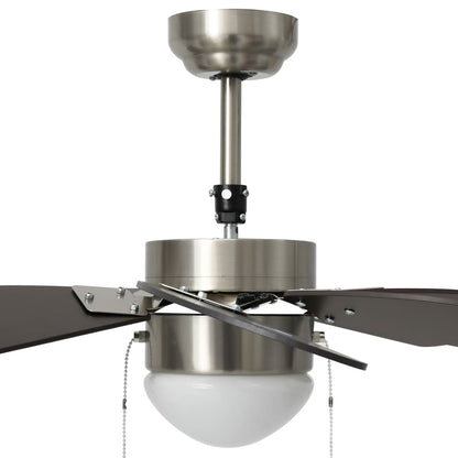 Ventilatore da Soffitto con Luce 76 cm Marrone Scuro - homemem39