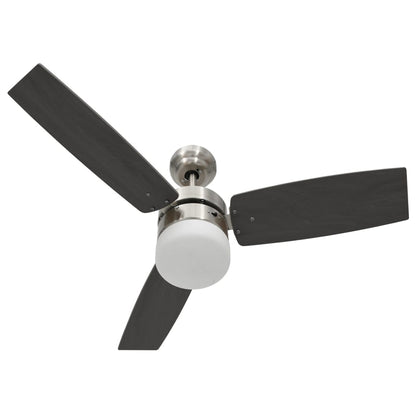 Ventilatore Soffitto con Luce e Telecomando 108cm Marrone Scuro - homemem39