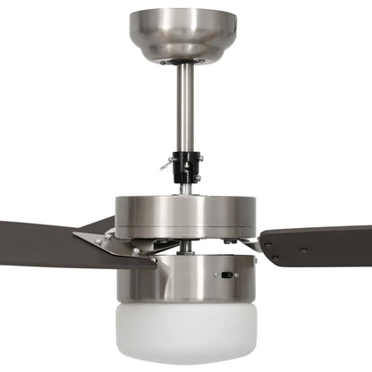 Ventilatore Soffitto con Luce e Telecomando 108cm Marrone Scuro - homemem39