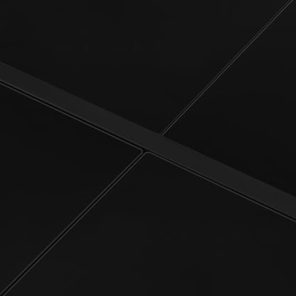 Tavolo da Giardino 130x130x72 cm Nero in Acciaio e Vetro - homemem39