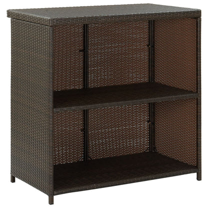 Set da Bar 3 pz in Polyrattan Marrone - homemem39