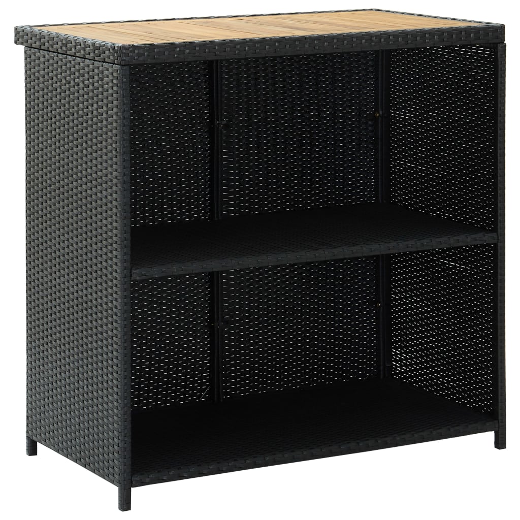 Set da Bar 3 pz in Polyrattan Nero - homemem39