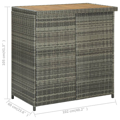 Set da Bar 3 pz in Polyrattan Grigio - homemem39