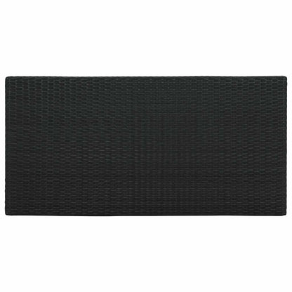 Tavolo da Bar con Ripiani Nero 120x60x110 cm in Polyrattan