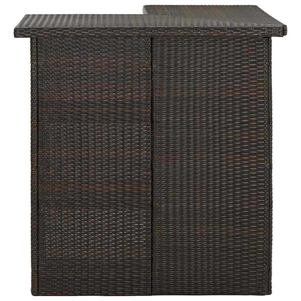 Tavolo da Bar ad Angolo 100x50x105 cm in Polyrattan