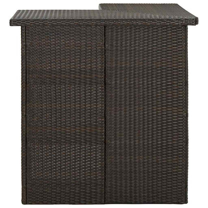 Tavolo da Bar ad Angolo 100x50x105 cm in Polyrattan