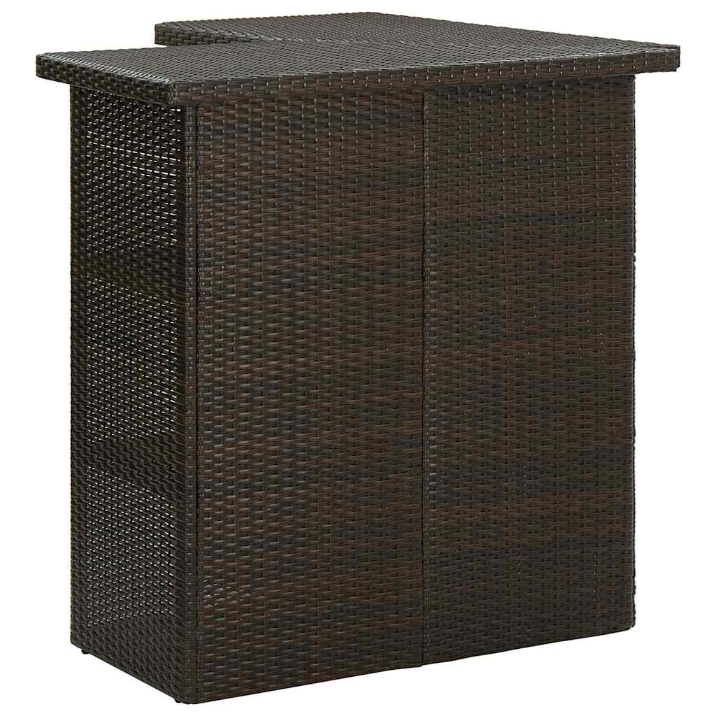 Tavolo da Bar ad Angolo 100x50x105 cm in Polyrattan