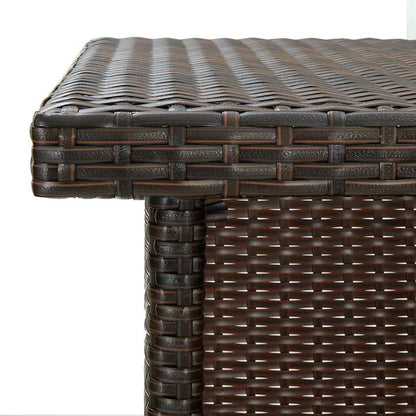 Tavolo da Bar ad Angolo 100x50x105 cm in Polyrattan