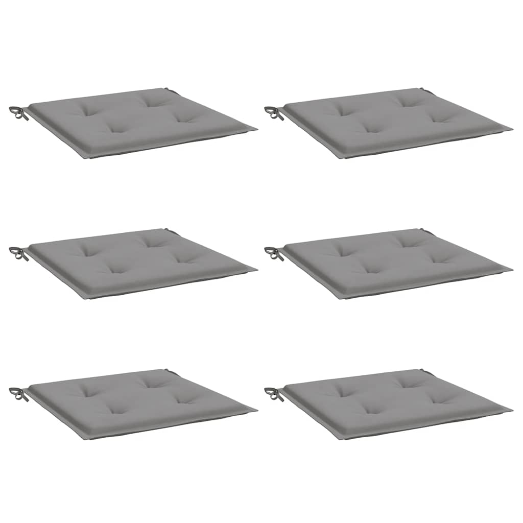 Cuscini per Sedia 6 pz Grigi 40x40x4 cm in Tessuto Oxford | homemem39
