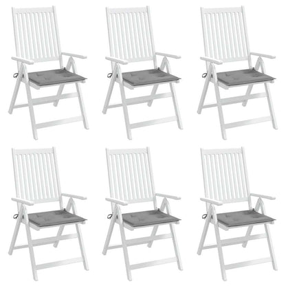 Cuscini per Sedia 6 pz Grigi 40x40x3 cm in Tessuto Oxford | homemem39