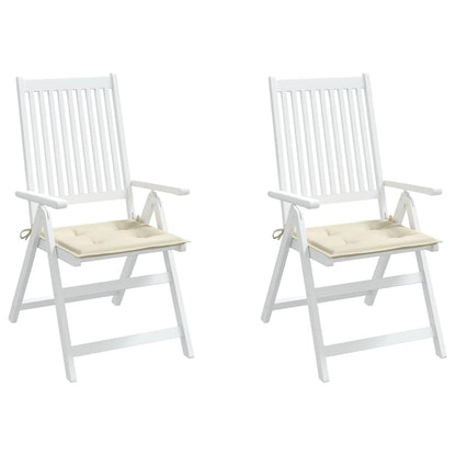Cuscini per Sedia 2 pz Crema 40x40x3 cm in Tessuto Oxford | homemem39