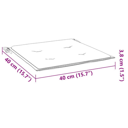 Cuscini per Sedia 2 pz Crema 40x40x4 cm in Tessuto Oxford | homemem39
