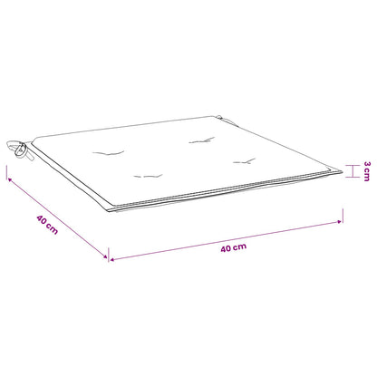 Cuscini per Sedia 2 pz Crema 40x40x3 cm in Tessuto Oxford | homemem39