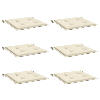 Cuscini per Sedia 6 pz Crema 40x40x4 cm in Tessuto Oxford | homemem39