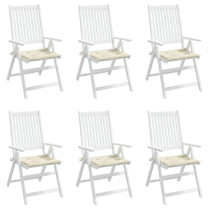 Chair Cushions 6 pcs Cream 40x40x3 cm in Oxford Fabric