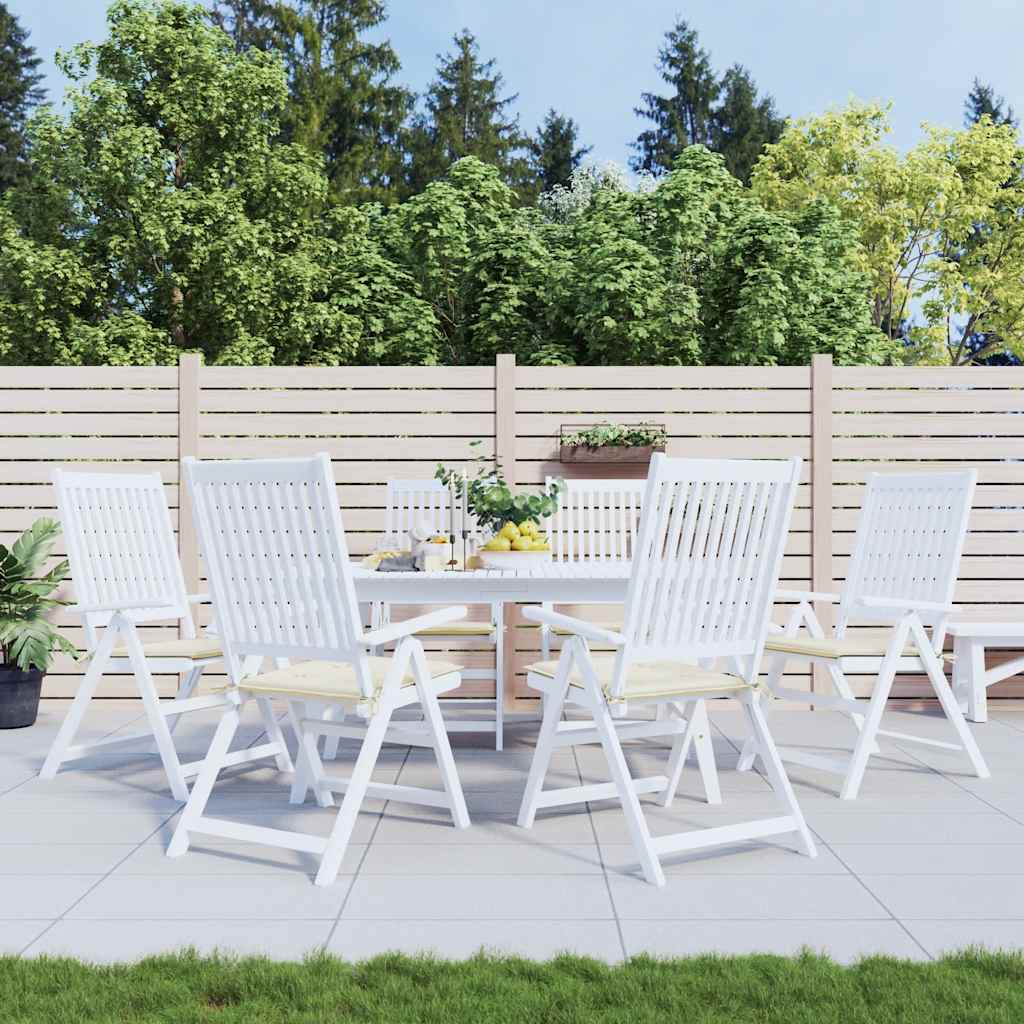 Cuscini per Sedia 6 pz Crema 40x40x4 cm in Tessuto Oxford | homemem39
