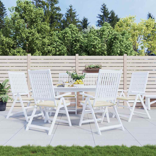 Cuscini per Sedia 6 pz Crema 40x40x3 cm in Tessuto Oxford | homemem39