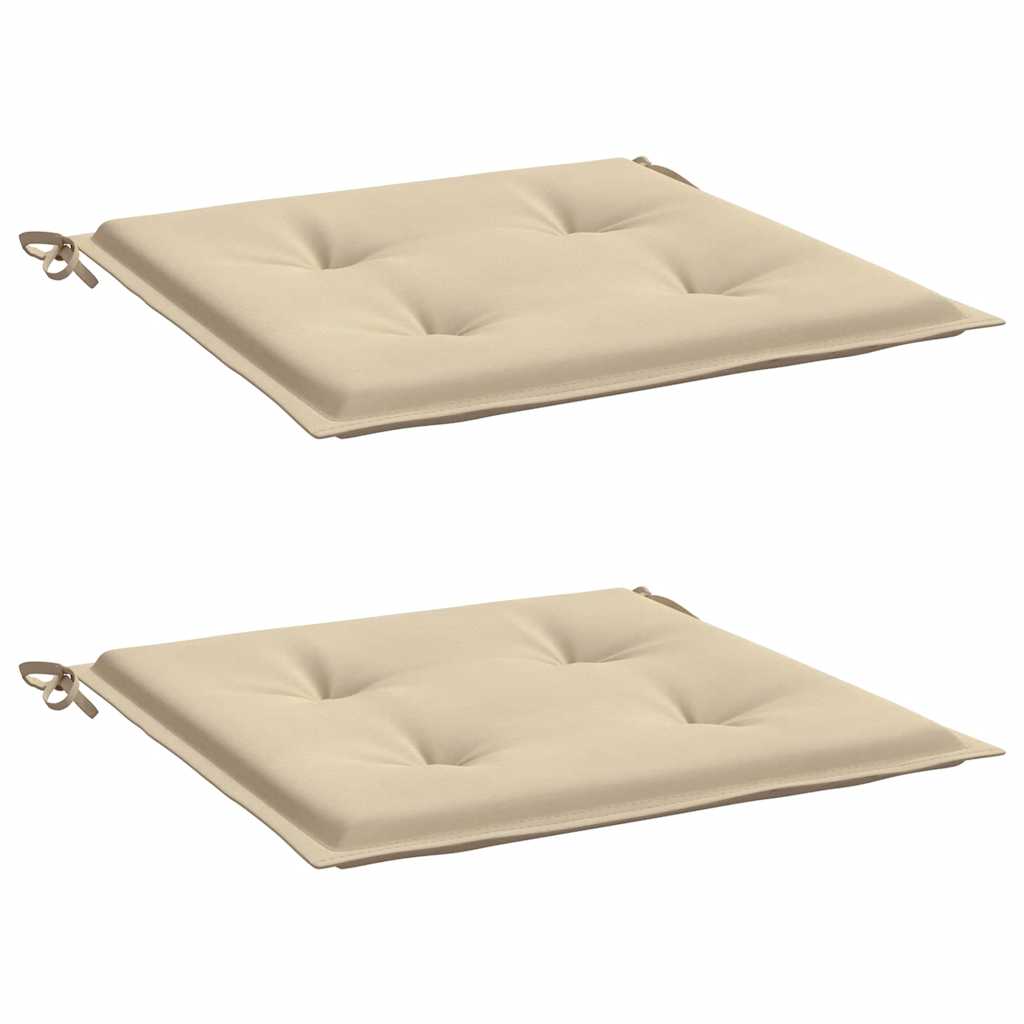 Cuscini per Sedia 2 pz Beige 40x40x4 cm in Tessuto Oxford | homemem39