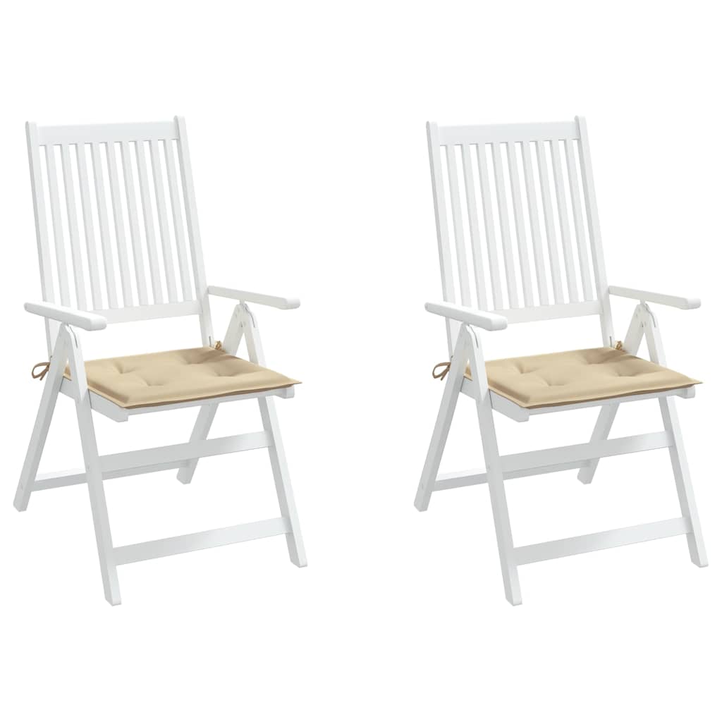 Cuscini per Sedia 2 pz Beige 40x40x3 cm in Tessuto Oxford | homemem39