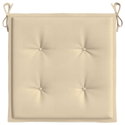 Cuscini per Sedia 2 pz Beige 40x40x4 cm in Tessuto Oxford | homemem39