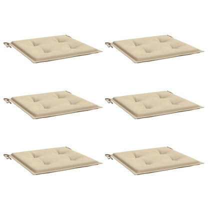Cuscini per Sedia 6 pz Beige 40x40x4 cm in Tessuto Oxford | homemem39