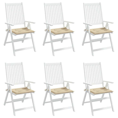 Cuscini per Sedia 6 pz Beige 40x40x3 cm in Tessuto Oxford | homemem39