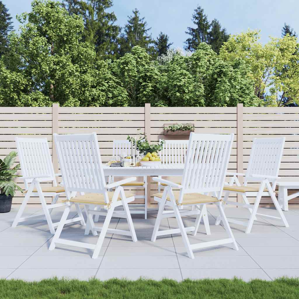 Cuscini per Sedia 6 pz Beige 40x40x4 cm in Tessuto Oxford | homemem39
