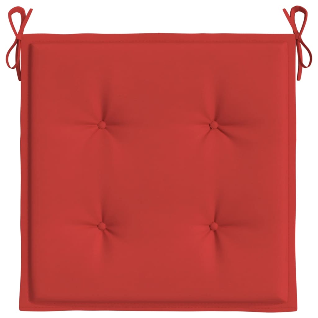 Chair Cushions 6 pcs Red 40x40x3 cm in Oxford Fabric