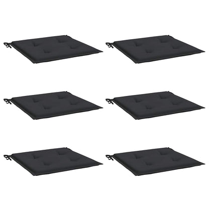 Cuscini per Sedia 6 pz Neri 40x40x4 cm in Tessuto Oxford | homemem39