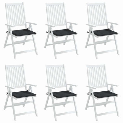 Cuscini per Sedia 6 pz Neri 40x40x3 cm in Tessuto Oxford | homemem39
