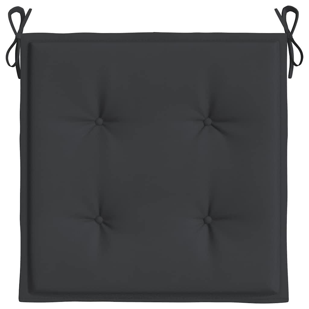 Cuscini per Sedia 6 pz Neri 40x40x4 cm in Tessuto Oxford | homemem39